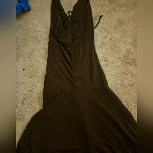 BROWN SOFT HALTER DRESS